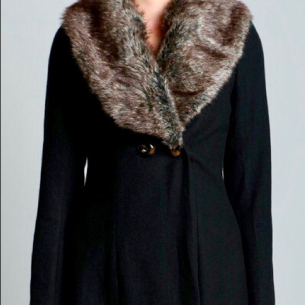 Ark & Co. Coat w/ Faux Fur Collar